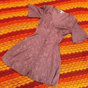Women's Pink and Burgundy Dress